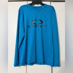 Oakley Vibrant Blue Long Sleeve Tee Regular Fit Dry Fit